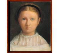 POSTERIIk Dipinti Famosi Arte Dipinto Pittura Astratta Retrato de Giovanna Bellelli llamada Nini por Edgar Degas per la Decorazione Della Parete 60x90cm