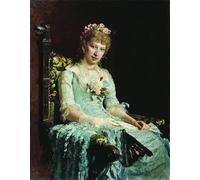 POSTERIIk Dipinti Famosi Arte Dipinto Pittura Astratta Retrato de una dama de Il'ya Repin per Decorazioni per la Casa 60x90cm