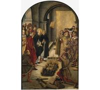 POSTERIIk Dipinti Famosi Arte Dipinto Pittura Astratta San De Guzmán y los albigenses de Pedro Berruguete per Decorazioni per la Casa 60x90cm