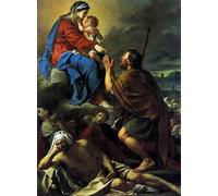 POSTERIIk Dipinti Famosi Arte Dipinto Pittura Astratta San Roque pidiendo a la Virgen María que cure a las víctimas de la peste de Jacques louis David per L'arredamento del Soggiorno 60x90cm