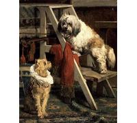POSTERIIk Dipinti Famosi Arte Dipinto Pittura Astratta un Cirrcus Romance de Charles Van Den Eycken per L'arredamento del Soggiorno 60x90cm