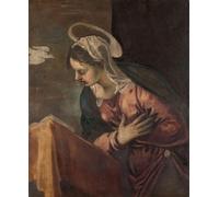 POSTERIIk Dipinti Famosi Arte Dipinto Pittura Astratta Virgen De la Anunciación a la Virgen de Jacopo Robusti Tintoretto per Decorazioni per la Casa 60x90cm