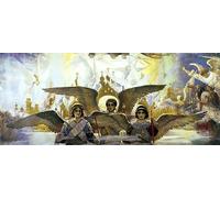 POSTERIIk Dipinti Famosi Murale Tela Vintage Quadri Antes de la parte central de Paradies por Viktor Mikhaylovich Vasnetsov per L'arredamento del Soggiorno 60x90cm