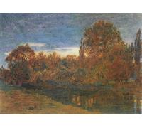POSTERIIk Dipinti Famosi Murale Tela Vintage Quadri Atardecer en el bosque de Albert Goodwin per L'arredamento del Soggiorno 60x90cm