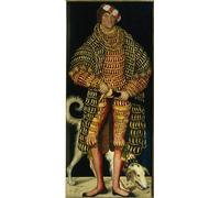 POSTERIIk Dipinti Famosi Murale Tela Vintage Quadri Dama bajo el abeto de Lucas Cranach el Viejo per la Decorazione Della Parete 60x90cm
