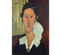 POSTERIIk Dipinti Famosi Murale Tela Vintage Quadri Dama con cuello de Amedeo Modigliani per Decorazioni per la Casa 60x90cm