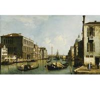 POSTERIIk Dipinti Famosi Murale Tela Vintage Quadri el Gran Canal Venecia mirando al este desde el Campo S. Vio de Antonio Canal per la Decorazione Della Parete 60x90cm