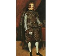 POSTERIIk Dipinti Famosi Murale Tela Vintage Quadri Felipe IV en Marrón y Plata Diego Rodríguez De per Decorazioni per la Casa 60x90cm
