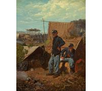 POSTERIIk Dipinti Famosi Murale Tela Vintage Quadri Hogar dulce hogar de Winslow Homer per la Decorazione Della Parete 60x90cm