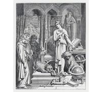POSTERIIk Dipinti Famosi Murale Tela Vintage Quadri Ilustración para el poema de Tennyson de Daniel Maclise per L'arredamento del Soggiorno 60x90cm