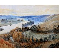 POSTERIIk Dipinti Famosi Murale Tela Vintage Quadri Islas en el río Sena John Ruskin per Decorazioni per la Casa 60x90cm