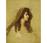 POSTERIIk Dipinti Famosi Murale Tela Vintage Quadri La señora Siddons de George Romney per Decorazioni per la Casa 60x90cm