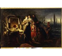 POSTERIIk Dipinti Famosi Murale Tela Vintage Quadri Los primeros cristianos de Kiev por Vasili GriGorrevich Perov per Decorazioni per la Casa 60x90cm