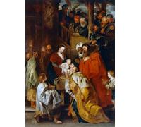 POSTERIIk Dipinti Famosi Pittura Immagine Tela Dipinti d'arte graffiti Adoración de los Magos de Peter Paul Rubens per Decorazioni per la Casa 60x90cm
