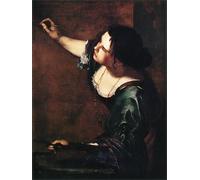 POSTERIIk Dipinti Famosi Pittura Immagine Tela Dipinti d'arte graffiti Autorretrato como alegoría de la pintura de Artemisia Gentileschi per Decorazioni per la Casa 60x90cm