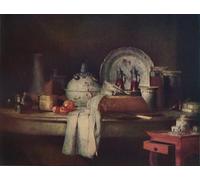 POSTERIIk Dipinti Famosi Pittura Immagine Tela Dipinti d'arte graffiti Bodegón de Jean Baptiste Simeon Chardin per L'arredamento del Soggiorno 60x90cm