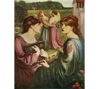 POSTERIIk Dipinti Famosi Pittura Immagine Tela Dipinti d'arte graffiti Bower Meadow de Dante Gabriel Charles Rossetti per la Decorazione Della Parete 60x90cm