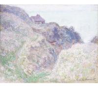 POSTERIIk Dipinti Famosi Pittura Immagine Tela Dipinti d'arte graffiti Cabaña de aduanas en Varengeville de Claude Monet per Decorazioni per la Casa 60x90cm