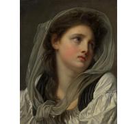 POSTERIIk Dipinti Famosi Pittura Immagine Tela Dipinti d'arte graffiti Cabeza de mujerposiblemente de Jean Baptiste Greuze per Decorazioni per la Casa 60x90cm