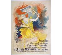 POSTERIIk Dipinti Famosi Pittura Immagine Tela Dipinti d'arte graffiti Exposición El correo francés de Jules Cheret per la Decorazione Della Parete 60x90cm