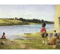 POSTERIIk Dipinti Famosi Pittura Immagine Tela Dipinti d'arte graffiti Fluyendo hacia el mar de John Everett Millais per L'arredamento del Soggiorno 60x90cm
