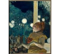 POSTERIIk Dipinti Famosi Pittura Immagine Tela Dipinti d'arte graffiti la canción del perro en el café concierto pintura de edgar degas per L'arredamento del Soggiorno 60x90cm