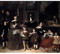 POSTERIIk Dipinti Famosi Pittura Immagine Tela Dipinti d'arte graffiti La familia del artista de Juan Bautista Mrtinsez Del Mazo per la Decorazione Della Parete 60x90cm