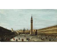 POSTERIIk Dipinti Famosi Pittura Immagine Tela Dipinti d'arte graffiti la Piazza San Marco mirando hacia el este por Francesco Guardi per Decorazioni per la Casa 60x90cm