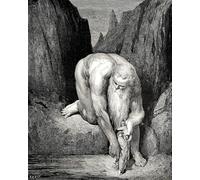POSTERIIk Dipinti Famosi Pittura Immagine Tela Dipinti d'arte graffiti las Cantolinas del Infierno Gustave Dore per la Decorazione Della Parete 60x90cm