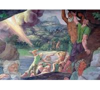 POSTERIIk Dipinti Famosi Pittura Immagine Tela Dipinti d'arte graffiti Sala Dei Giganti La destrucción de los gigantes de Giulio Romano per L'arredamento del Soggiorno 60x90cm