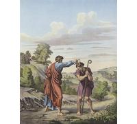 POSTERIIk Dipinti Famosi Pittura Immagine Tela Dipinti d'arte graffiti Samuel ungiendo a Saúl como rey de Israel y Judá por Raffaello Sanzio Raphael per Decorazioni per la Casa 60x90cm