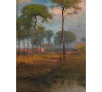 POSTERIIk Dipinti Famosi Pittura Immagine Tela Dipinti d'arte graffiti Temprano en la mañana Tarpon Springs por George Inness per Decorazioni per la Casa 60x90cm