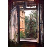 POSTERIIk Dipinti Famosi Pittura Immagine Tela Dipinti d'arte graffiti Vista desde una ventana en la Marienstrasse de Adolph Von Menzel per la Decorazione Della Parete 60x90cm