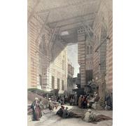 POSTERIIk Dipinti Famosi stampa tela poster Ritratto Dipinti d'arte Bazar de los mercaderes de seda de David Roberts per la Decorazione Della Parete 60x90cm
