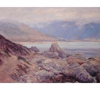 POSTERIIk Dipinti Famosi stampa tela poster Ritratto Dipinti d'arte Camino a lo largo de la costa de Guy Rose per Decorazioni per la Casa 60x90cm