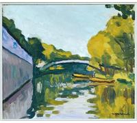 POSTERIIk Dipinti Famosi stampa tela poster Ritratto Dipinti d'arte Canal cerca de París de Albert Marquet per la Decorazione Della Parete 60x90cm