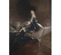 POSTERIIk Dipinti Famosi stampa tela poster Ritratto Dipinti d'arte Consuelo Vanderbilt Duquesa de Marlborough y su hijo de Giovann per la Decorazione Della Parete 60x90cm