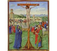 POSTERIIk Dipinti Famosi stampa tela poster Ritratto Dipinti d'arte el Calvario de Jan Van Eyck per la Decorazione Della Parete 60x90cm