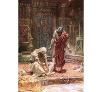POSTERIIk Dipinti Famosi stampa tela poster Ritratto Dipinti d'arte El dolor del rey David de William Brassey Hole per L'arredamento del Soggiorno 60x90cm