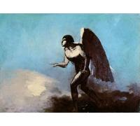POSTERIIk Dipinti Famosi stampa tela poster Ritratto Dipinti d'arte el hombre alado o el ángel caído antes de odilon redon per la Decorazione Della Parete 60x90cm