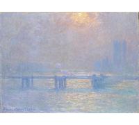 POSTERIIk Dipinti Famosi stampa tela poster Ritratto Dipinti d'arte el río Támesis en Charing Cross de Claude Monet per L'arredamento del Soggiorno 60x90cm