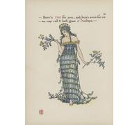 POSTERIIk Dipinti Famosi stampa tela poster Ritratto Dipinti d'arte Flores del jardín de Shakespeare de Walter Crane per L'arredamento del Soggiorno 60x90cm