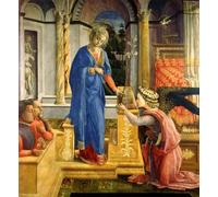 POSTERIIk Dipinti Famosi stampa tela poster Ritratto Dipinti d'arte la Anunciación Carafa Capilla Santa Maria Sopra Minervaby Filippino Lippi per Decorazioni per la Casa 60x90cm