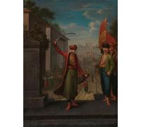 POSTERIIk Dipinti Famosi stampa tela poster Ritratto Dipinti d'arte Patrona Halil de Jean Baptiste Vanmour per Decorazioni per la Casa 60x90cm
