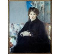 POSTERIIk Dipinti Famosi stampa tela poster Ritratto Dipinti d'arte Retrato de Madame Edma Pontillon Nee Morisot Hermana del artista de Berthe Morisot per Decorazioni per la Casa 60x90cm