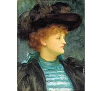 POSTERIIk Dipinti Famosi stampa tela poster Ritratto Dipinti d'arte Retrato de una dama Busto Longitud por Lord Frederick Leighton per Decorazioni per la Casa 60x90cm