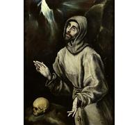 POSTERIIk Dipinti Famosi stampa tela poster Ritratto Dipinti d'arte San de Asís recibiendo los estigmas de El Greco per L'arredamento del Soggiorno 60x90cm