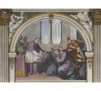 POSTERIIk Dipinti Famosi stampa tela poster Ritratto Dipinti d'arte Sany San Bruno y los suyos de Daniele Crespi per Decorazioni per la Casa 60x90cm