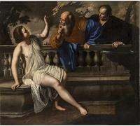 POSTERIIk Dipinti Famosi stampa tela poster Ritratto Dipinti d'arte Susana y los ancianos de Artemisia Gentileschi per la Decorazione Della Parete 60x90cm