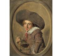 POSTERIIk Dipinti Famosi stampa tela poster Ritratto Dipinti d'arte uncon un gran sombrero de Frans Hals per Decorazioni per la Casa 60x90cm